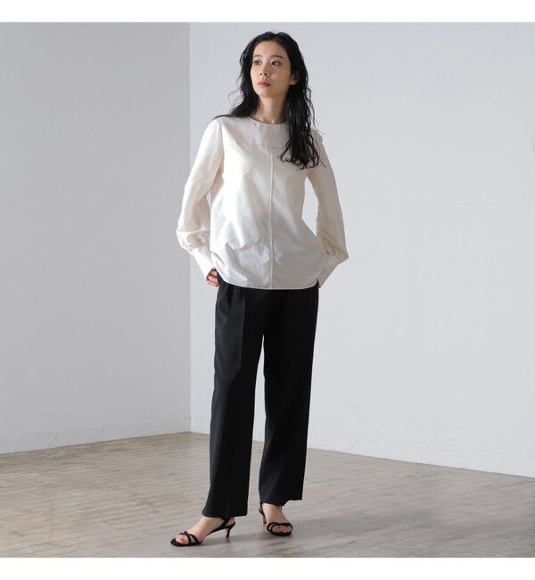 Demi-Luxe BEAMS 「AK+1 / シルクコットン ブラウス」|シャツ・ブラウス|
