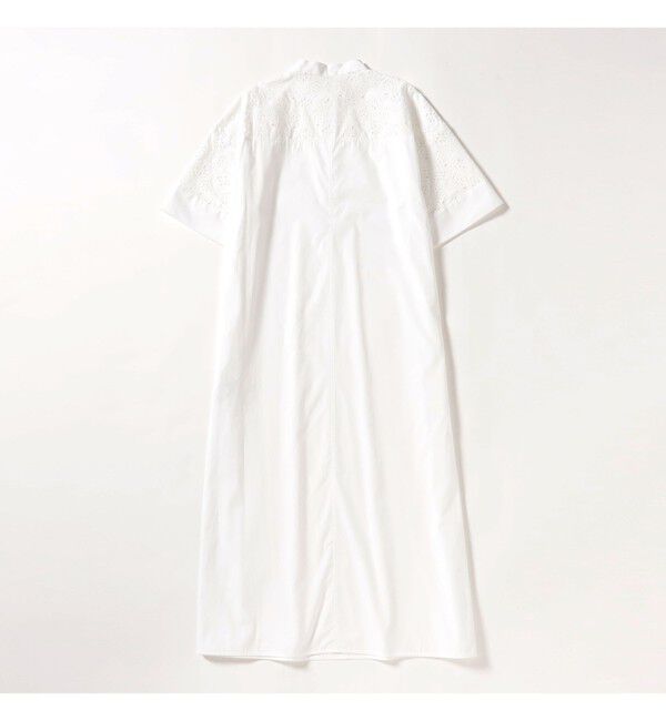 Demi-Luxe BEAMS 「TICCA / レース ハーフスリーブ シャツワンピース」|ワンピース|