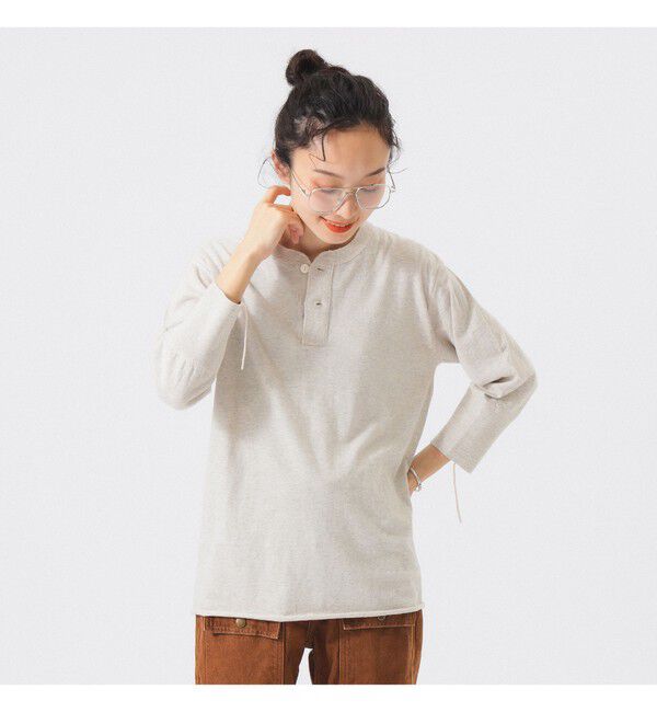 BEAMSBOY「【別注】Healthknit / BB ヘンリーネック Tシャツ ７分袖」|Tシャツ・カットソー|