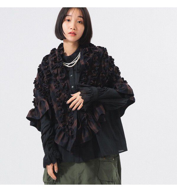 BEAMSBOY「フリル ストール」|マフラー|