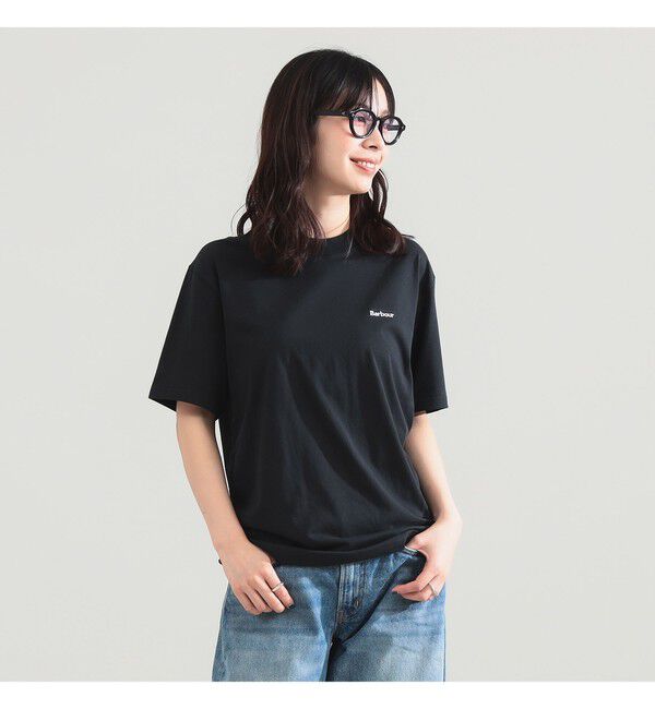 Demi-Luxe BEAMS 「Barbour / DALTON ロゴ Tシャツ」|Tシャツ・カットソー|BLACK