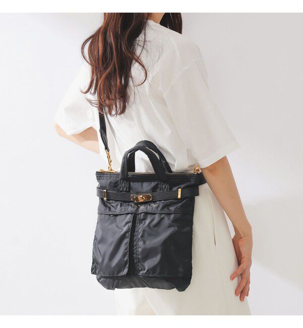 Demi-Luxe BEAMS 「【別注】sita parantica / ヘルメットバッグ」|トートバッグ|BLACK