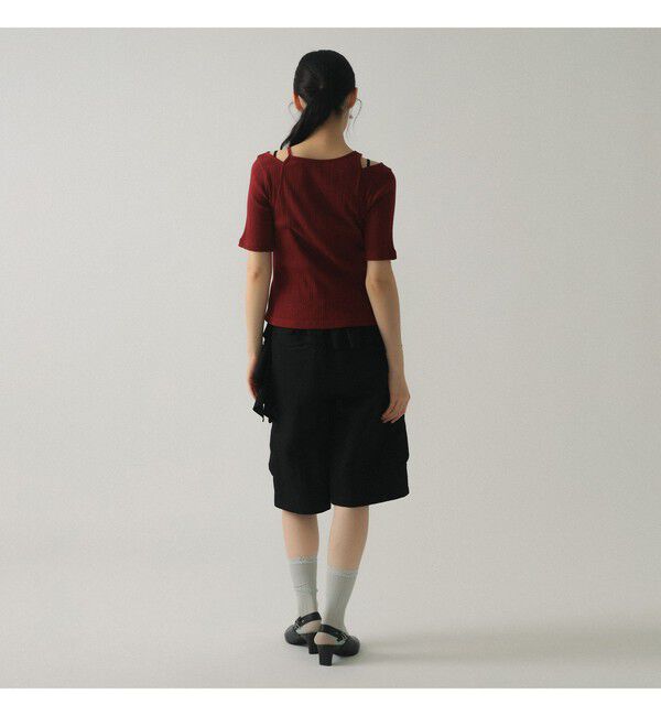 Ray BEAMS 「RIB キリカエ アシメネック Tシャツ」|Tシャツ・カットソー|