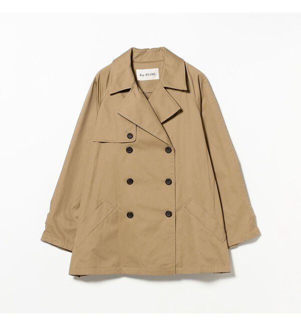 Ray BEAMS 「オーバーサイズ ハーフ トレンチ コート」|トレンチコート|