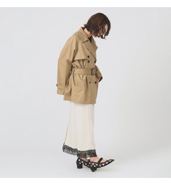 Ray BEAMS 「オーバーサイズ ハーフ トレンチ コート」|トレンチコート|