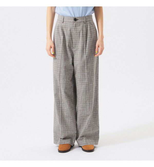 BEAMSBOY「チェック スラックス ＜オフィスカジュアル / セットアップ対応 / オンオフ兼用＞」|チノ|