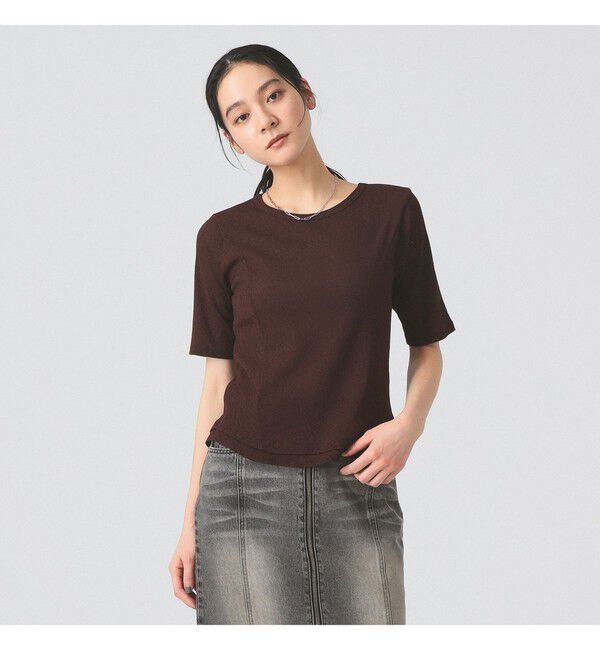 Ray BEAMS 「バックスリット カーブ ヘムTシャツ」|Tシャツ・カットソー|