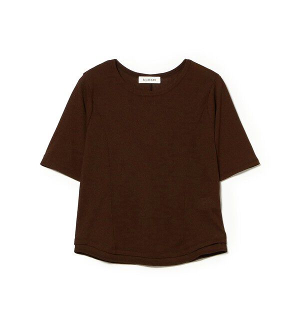 Ray BEAMS 「バックスリット カーブ ヘムTシャツ」|Tシャツ・カットソー|