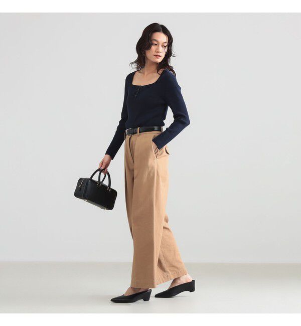 Demi-Luxe BEAMS 「16ゲージ コットン ヘンリーネック プルオーバー」|ニット・セーター|