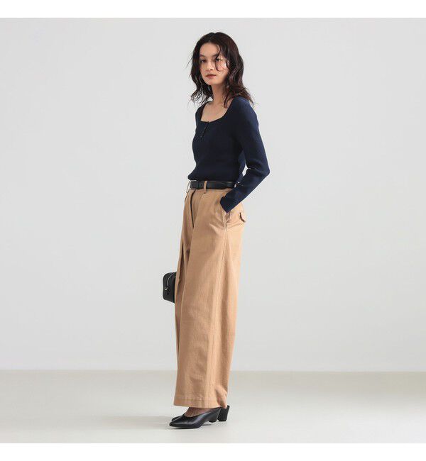 Demi-Luxe BEAMS 「16ゲージ コットン ヘンリーネック プルオーバー」|ニット・セーター|