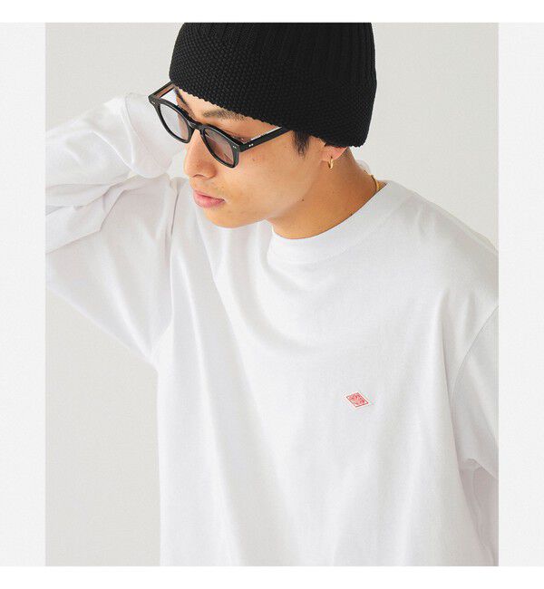 BEAMS「DANTON / クルーネック ロングスリーブ Tシャツ」|Tシャツ・カットソー|WHITE