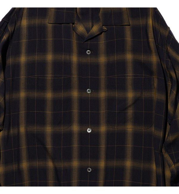 BEAMS PLUS「Open Collar Ombre Plaid」|シャツ・ブラウス|