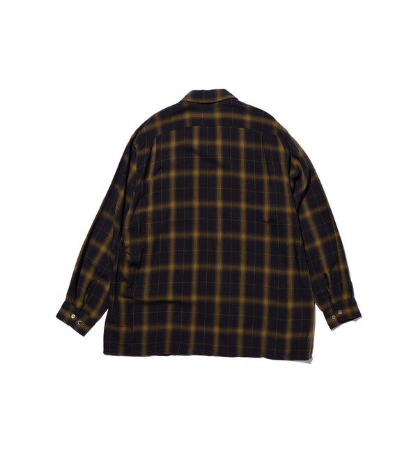 BEAMS PLUS「Open Collar Ombre Plaid」|シャツ・ブラウス|