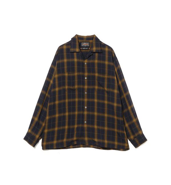 BEAMS PLUS「Open Collar Ombre Plaid」|シャツ・ブラウス|