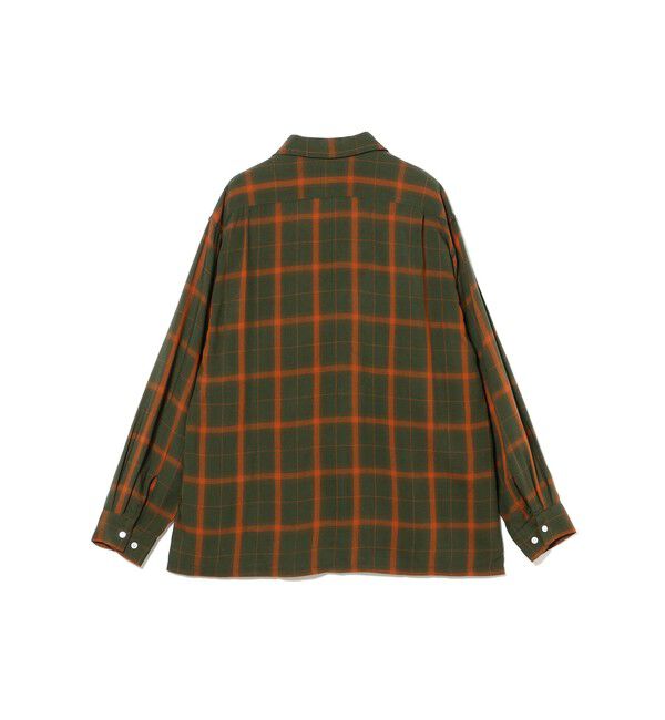 BEAMS PLUS「Open Collar Ombre Plaid」|シャツ・ブラウス|