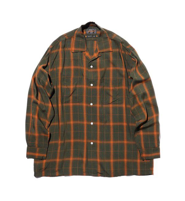 BEAMS PLUS「Open Collar Ombre Plaid」|シャツ・ブラウス|