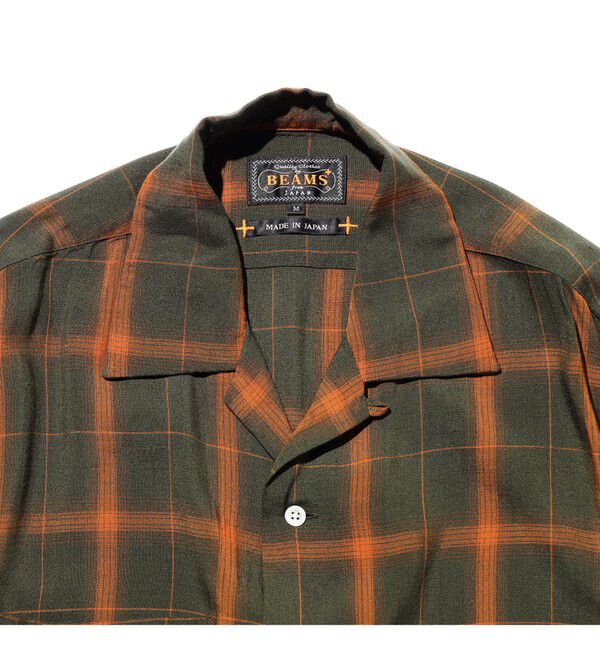 BEAMS PLUS「Open Collar Ombre Plaid」|シャツ・ブラウス|