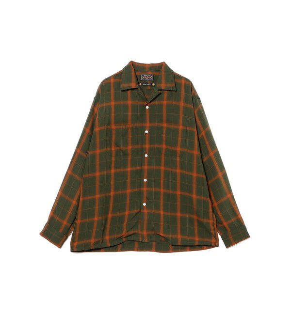 BEAMS PLUS「Open Collar Ombre Plaid」|シャツ・ブラウス|