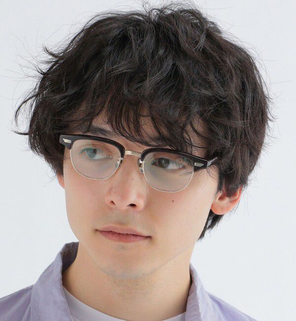 SHIPS any「【SHIPS any別注】銘品晴夫作：MALCOLM セルロイド&times;チタン 眼鏡◇」|サングラス|