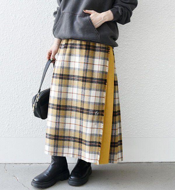 SHIPS any「O'NEIL OF DUBLIN: コンビ キルト スカート 23AW (83cm)」|スカート|