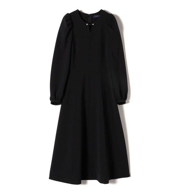 SHIPS for women「〈手洗い可能〉ブラック フォーマル フレア ワンピース（セレモニー対応可）」|ワンピース|