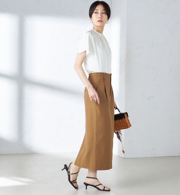 SHIPS for women「〈手洗い可能 / UVカット〉ドライ オックス タック タイト スカート ◇」|スカート|