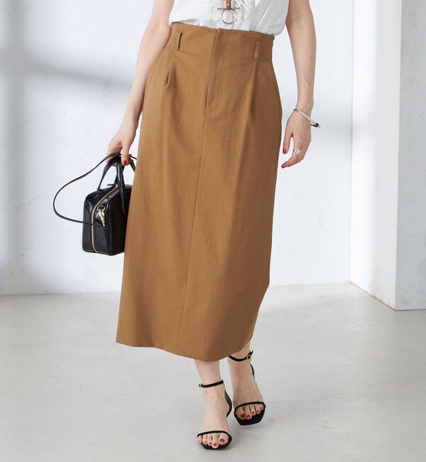 SHIPS for women「〈手洗い可能 / UVカット〉ドライ オックス タック タイト スカート ◇」|スカート|