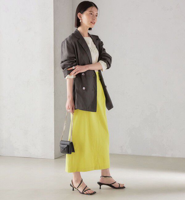 SHIPS for women「〈手洗い可能 / UVカット〉ドライ オックス タック タイト スカート ◇」|スカート|