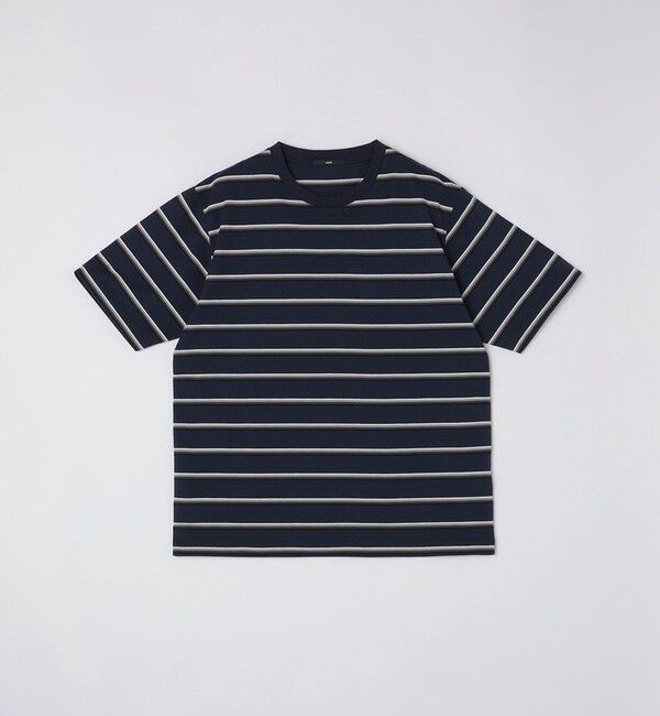 SHIPS「SHIPS: TEXBRID(R) リネン グラデーション ボーダー Tシャツ」|Tシャツ・カットソー|