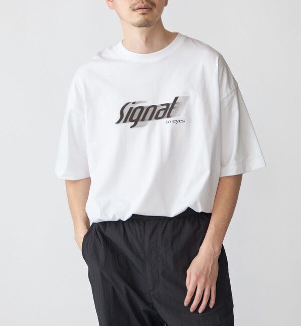 SHIPS「SHIPS:〈遮熱/UVカット/吸水速乾/接触冷感〉SHELTECH(R) ロゴ Tシャツ」|Tシャツ・カットソー|