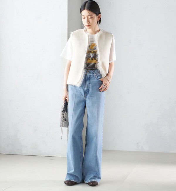 SHIPS for women「リバーシブル フェイクファー ボンディング ジレ」|ベスト・ジレ|