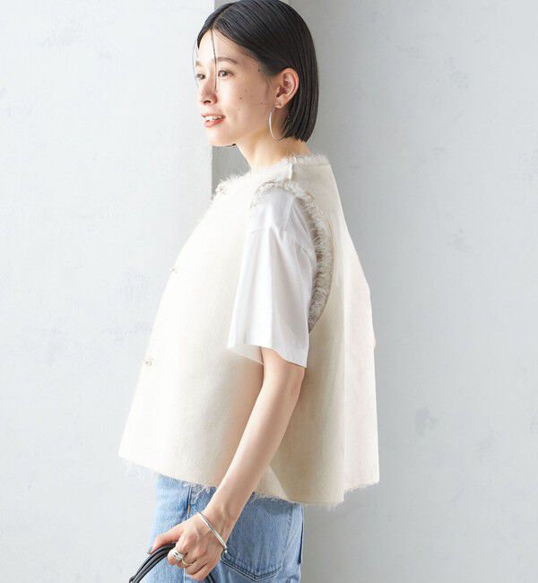 SHIPS for women「リバーシブル フェイクファー ボンディング ジレ」|ベスト・ジレ|