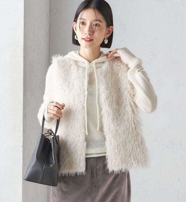 SHIPS for women「リバーシブル フェイクファー ボンディング ジレ」|ベスト・ジレ|