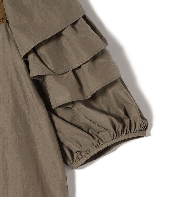 SHIPS for women「【WEB限定】〈手洗い可能〉ドット ジャカード コンビ フリル ブラウス」|シャツ・ブラウス|