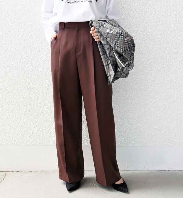 SHIPS for women「ウエスト ベルト デザイン セミワイド パンツ」|その他|