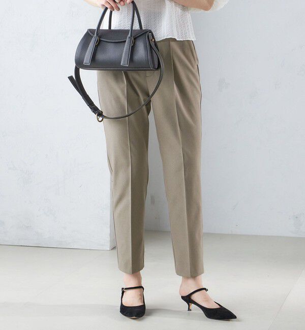 SHIPS for women「〈手洗い可能〉ツイル ストレッチ パンツ（セットアップ対応）」|スラックス|