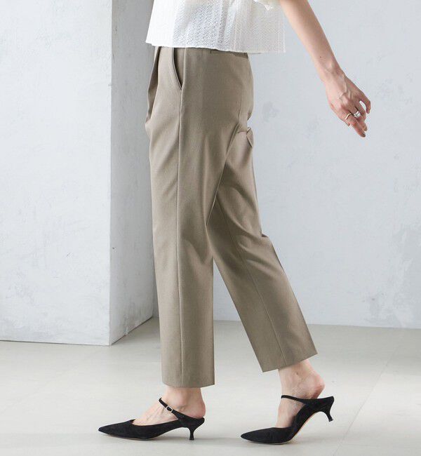 SHIPS for women「〈手洗い可能〉ツイル ストレッチ パンツ（セットアップ対応）」|スラックス|