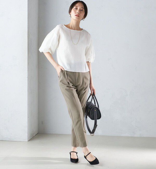 SHIPS for women「〈手洗い可能〉ツイル ストレッチ パンツ（セットアップ対応）」|スラックス|