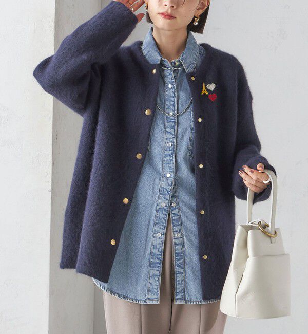 SHIPS for women「ニット コート」|その他|ネイビー