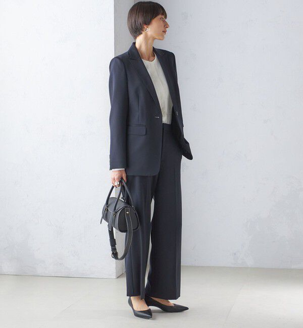 SHIPS for women「タキシード クロス ストレート パンツ」|スラックス|