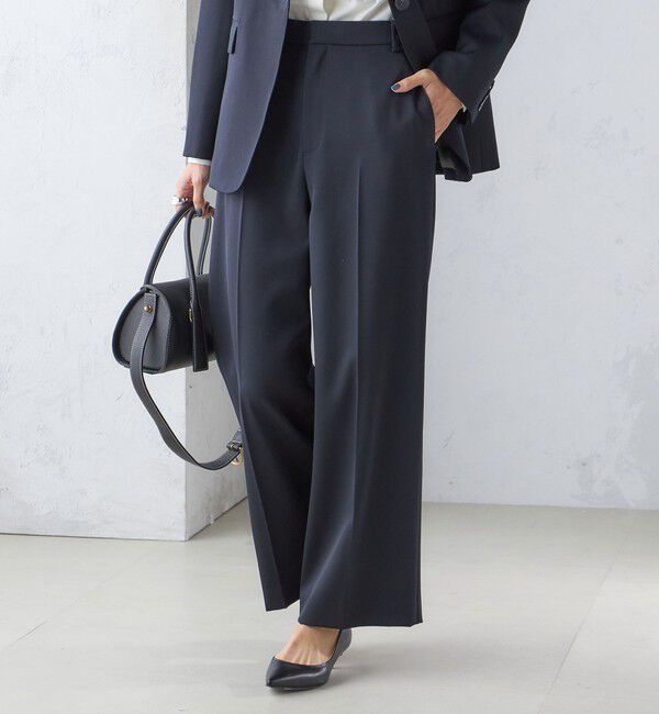 SHIPS for women「タキシード クロス ストレート パンツ」|スラックス|