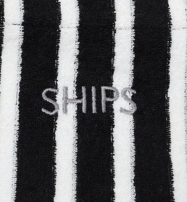 SHIPS「【WEB限定】SHIPS: パイル ストライプ SHIPSロゴ エンブロイダリー トート バッグ」|トートバッグ|