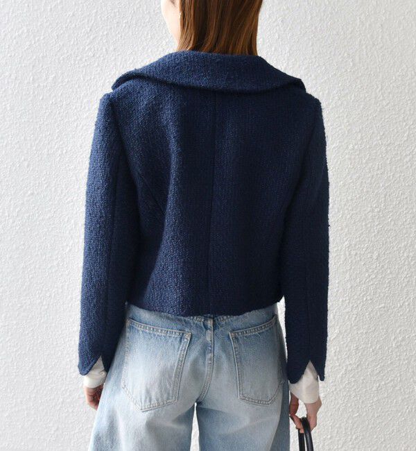 SHIPS any「SHIPS any: モール ツイード ショート テーラード ジャケット」|テーラードジャケット|