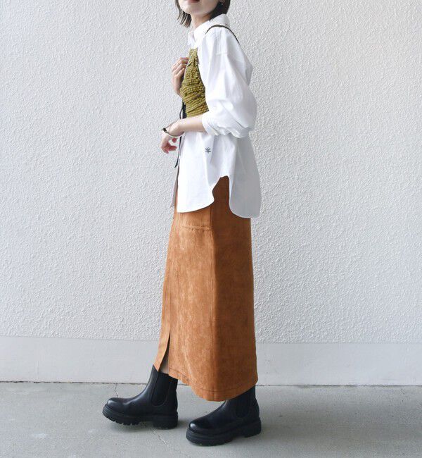 SHIPS for women「ポリエステルスエード ポケット スカート」|スカート|