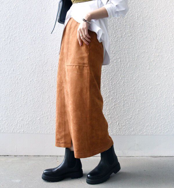 SHIPS for women「ポリエステルスエード ポケット スカート」|スカート|