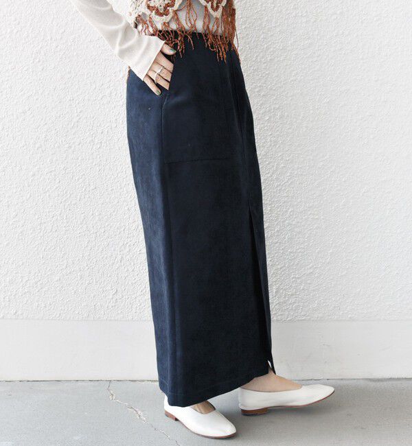 SHIPS for women「ポリエステルスエード ポケット スカート」|スカート|