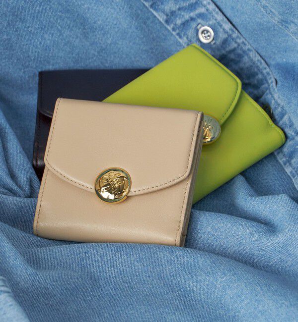 SHIPS for women「イタリアンレザー ゴールドパーツ 二つ折り 財布」|財布|