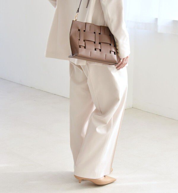 quaranciel「quaranciel: フラップ デザイン センター シーム セミ ワイド パンツ（セットアップ対応）」|その他|