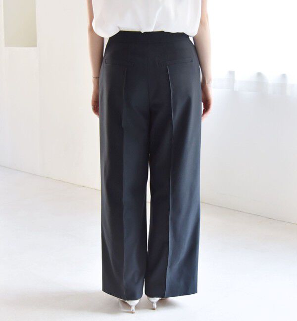 quaranciel「quaranciel: フラップ デザイン センター シーム セミ ワイド パンツ（セットアップ対応）」|その他|