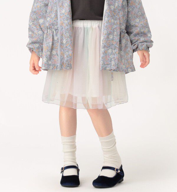 SHIPS Colors 「SHIPS Colors:90～140cm/〈手洗い可能〉チュールギャザースカート◇」|スカート|ピンク